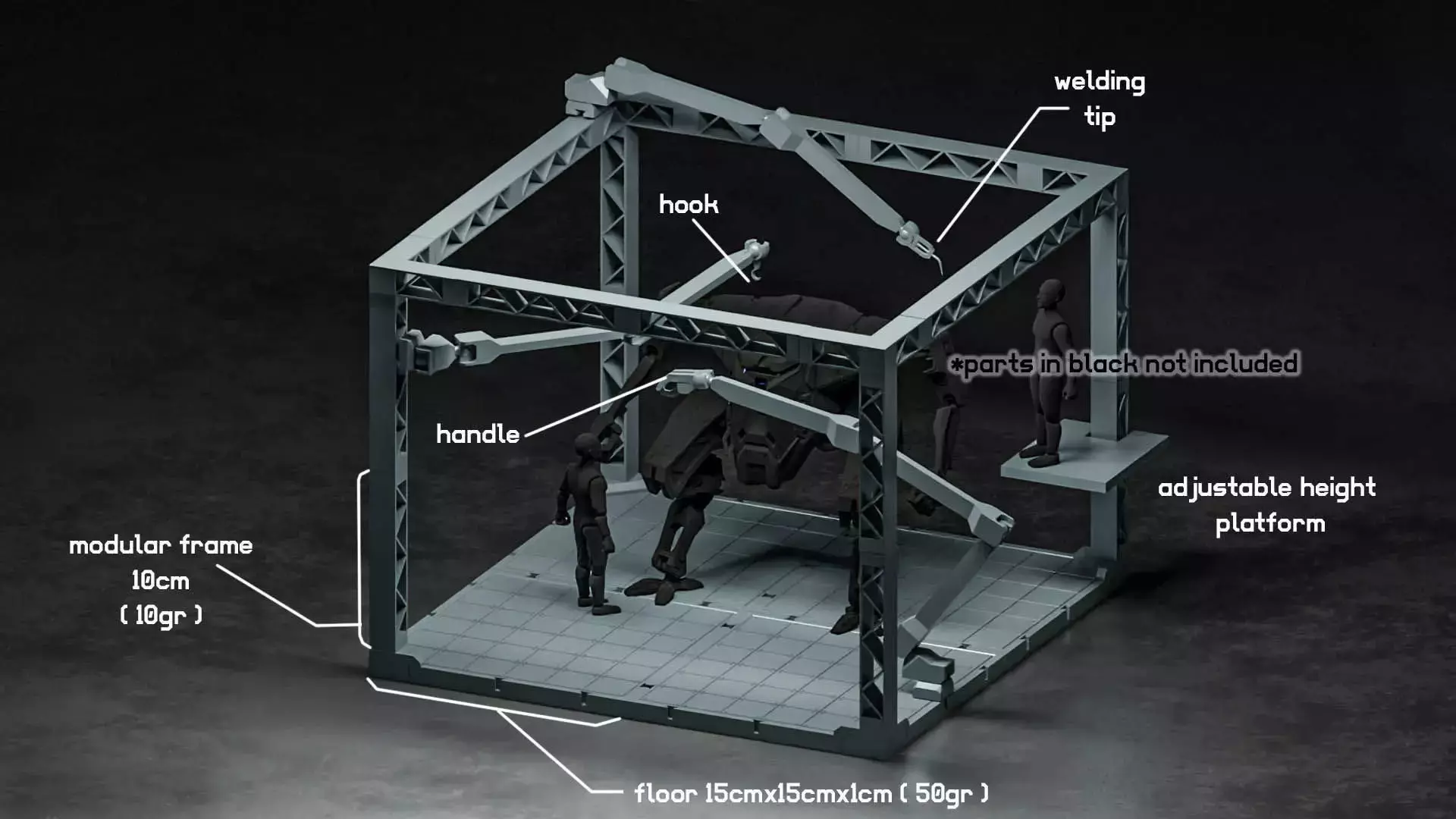 Mech Garage Hangar Free 3D print model