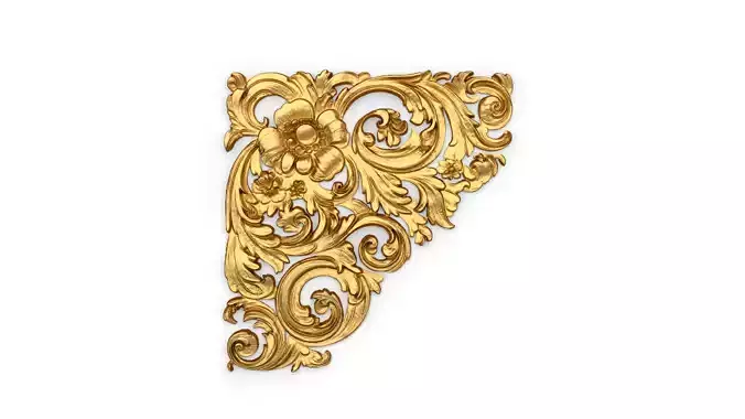 Classic carved corner decor ornament 375