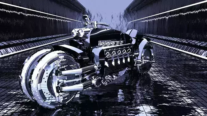Futuristic Bike Synthwave Vaporwave 3D model Futuristic Bike Synthwave Vaporwave 3D model