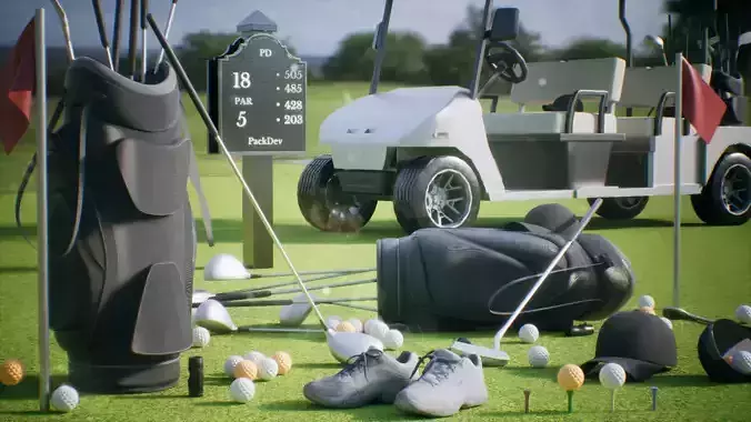 Golf Props 12 Assets