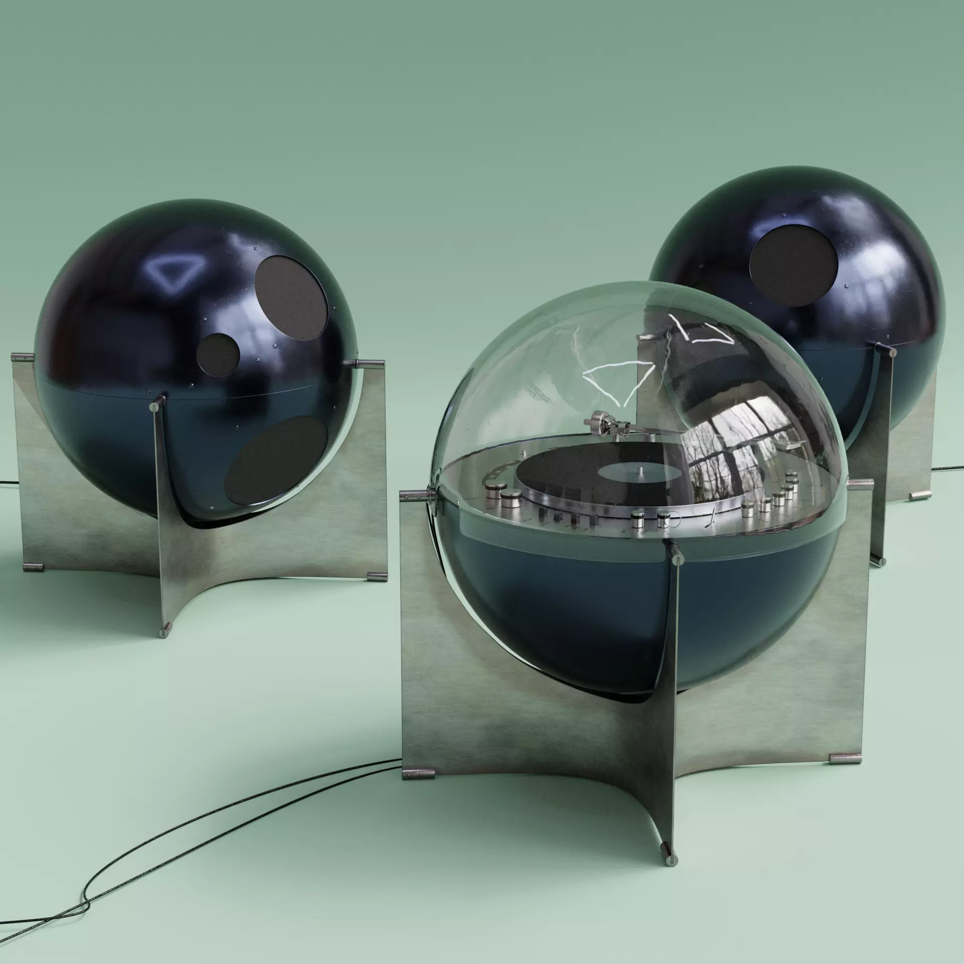 Designer vinyl speaker Helium 30 type 1003 3D model_0