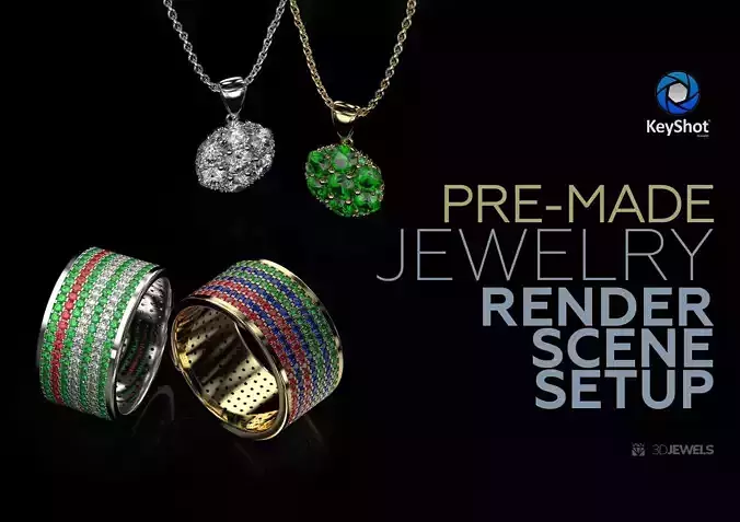 Black Style Scene Setup For KeyShot Jewelry Rendering