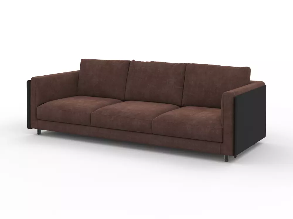 Brown sofa 3D model_0