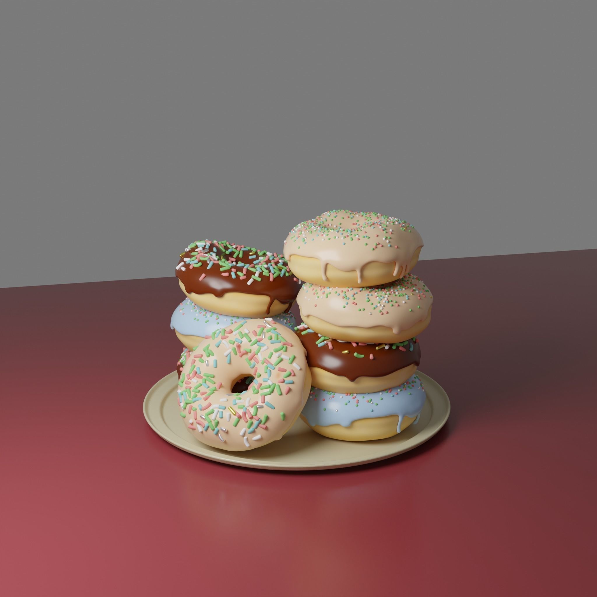 Donuts 3D model_1