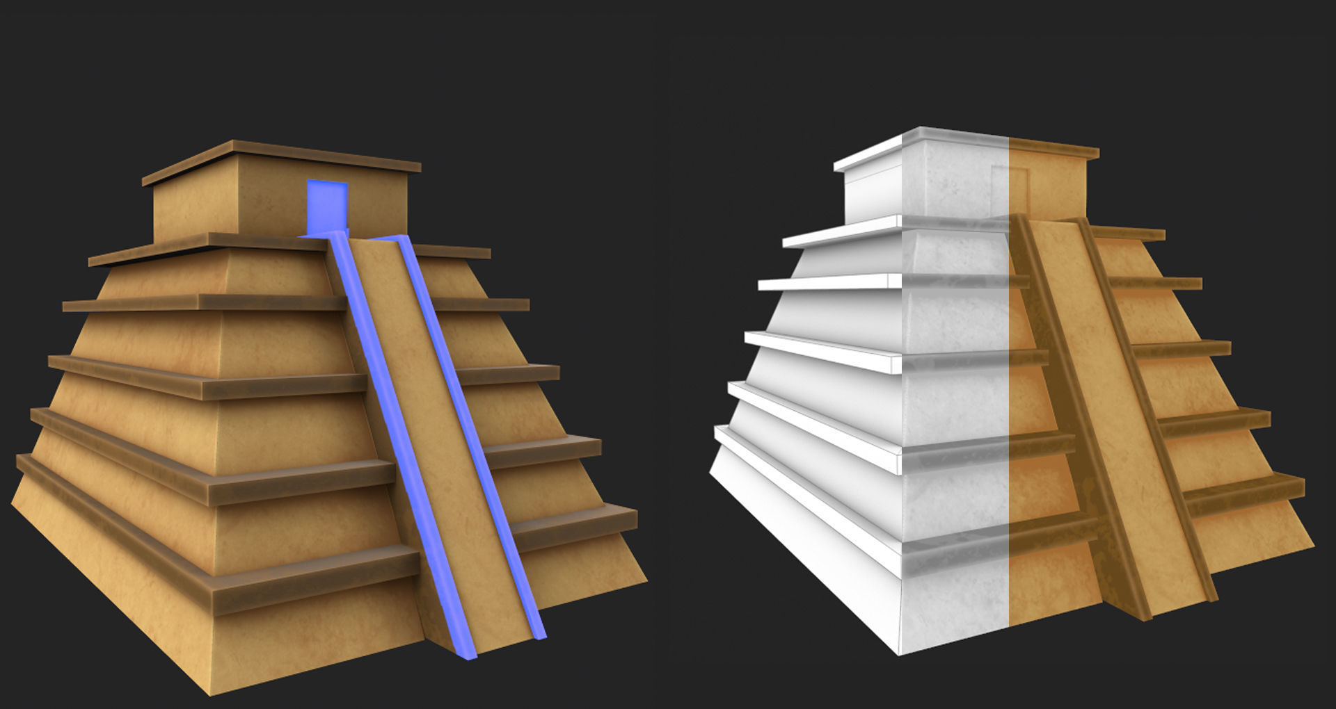 Stylized Egyptian Interior 3D model_16