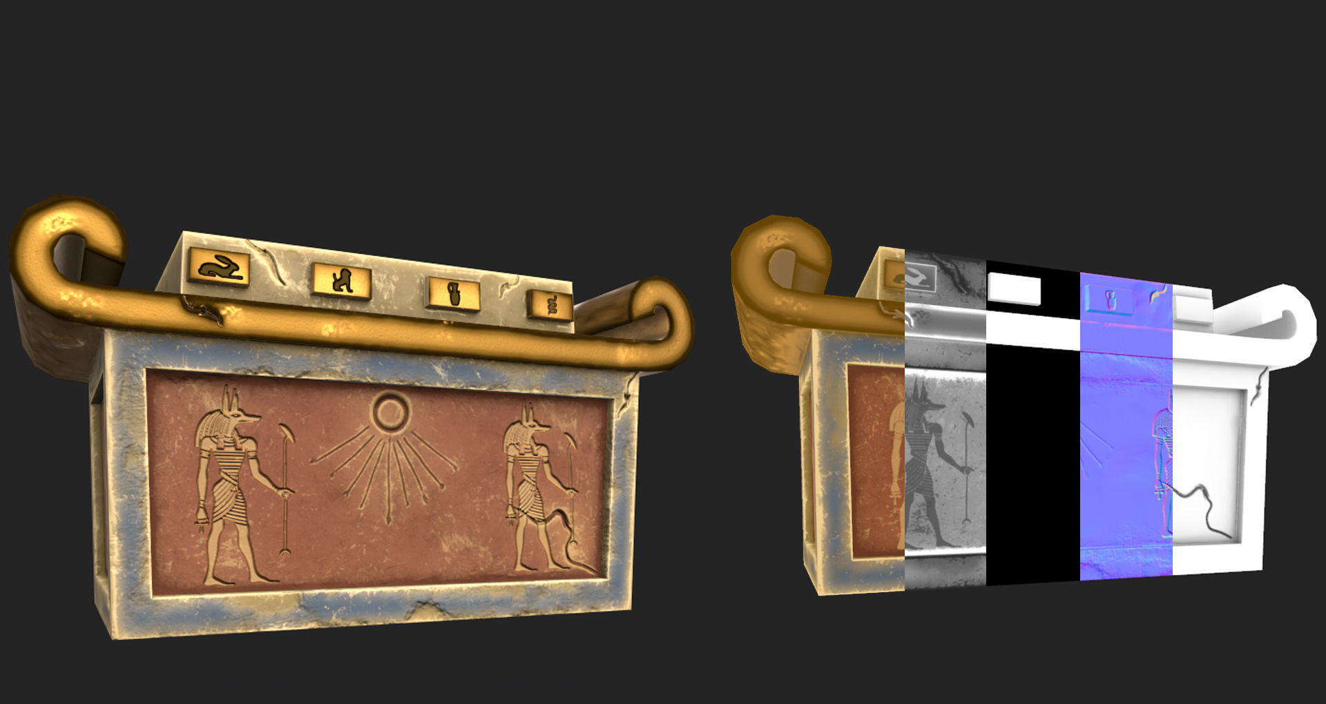 Stylized Egyptian Interior 3D model_19