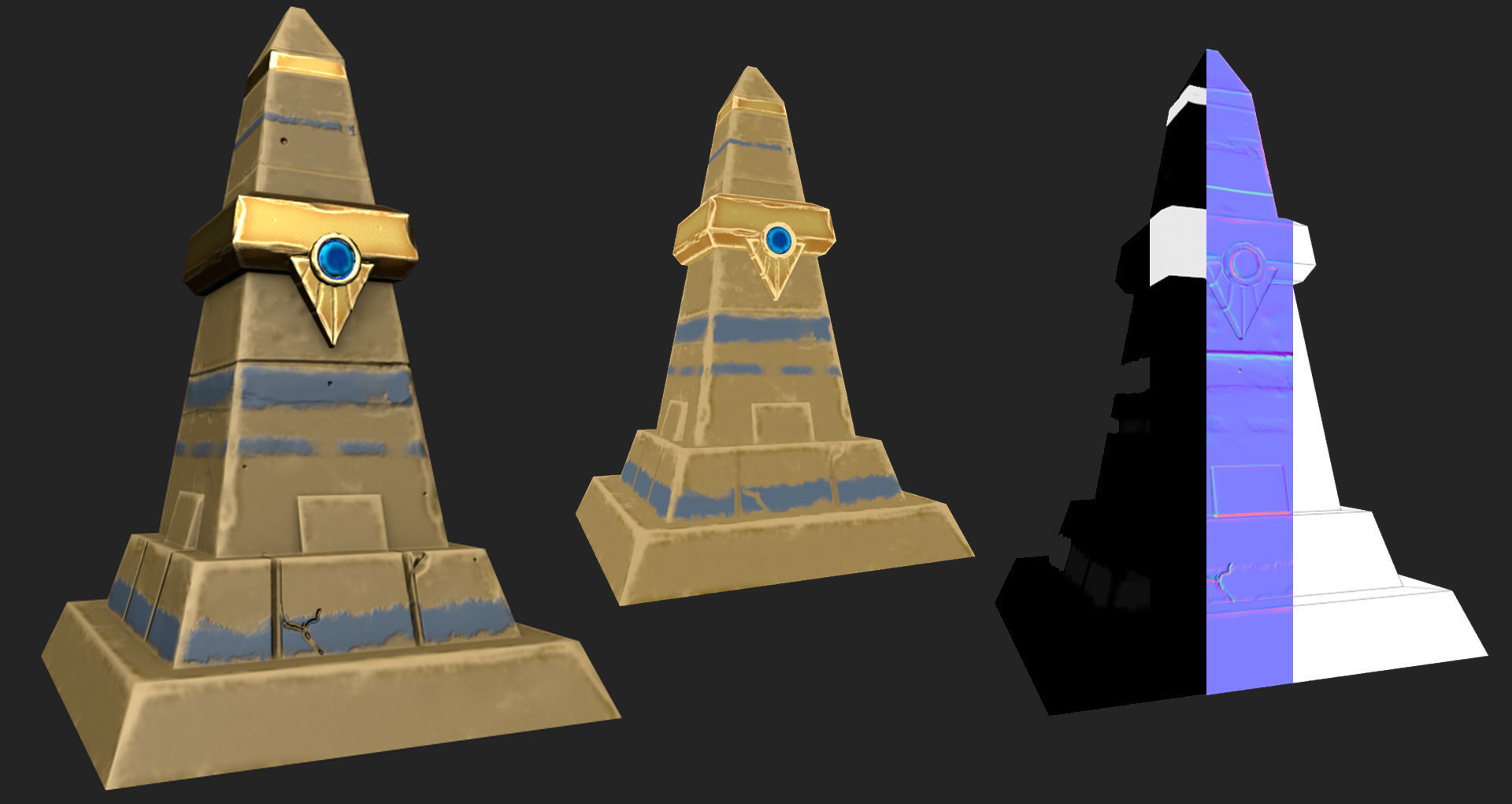 Stylized Egyptian Interior 3D model_15