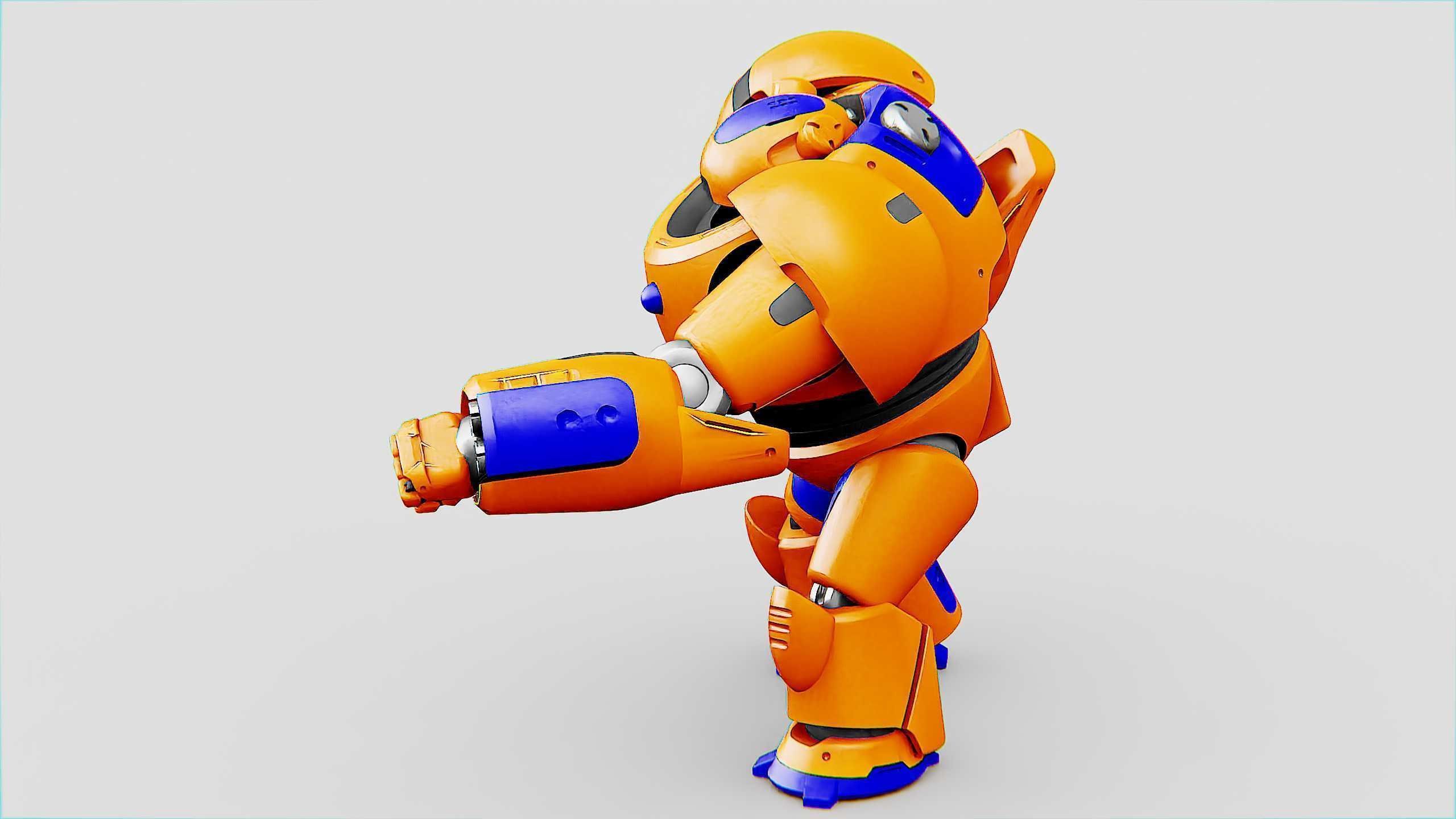 BATTLE DROID FELIX Rigged for Unreal Engine - Unity - MIXAMO 3D model_7