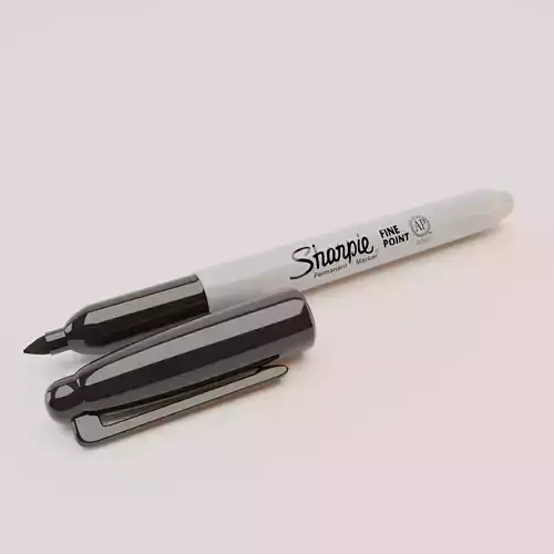 Sharpie Permanent Marker Fine Point 3D model