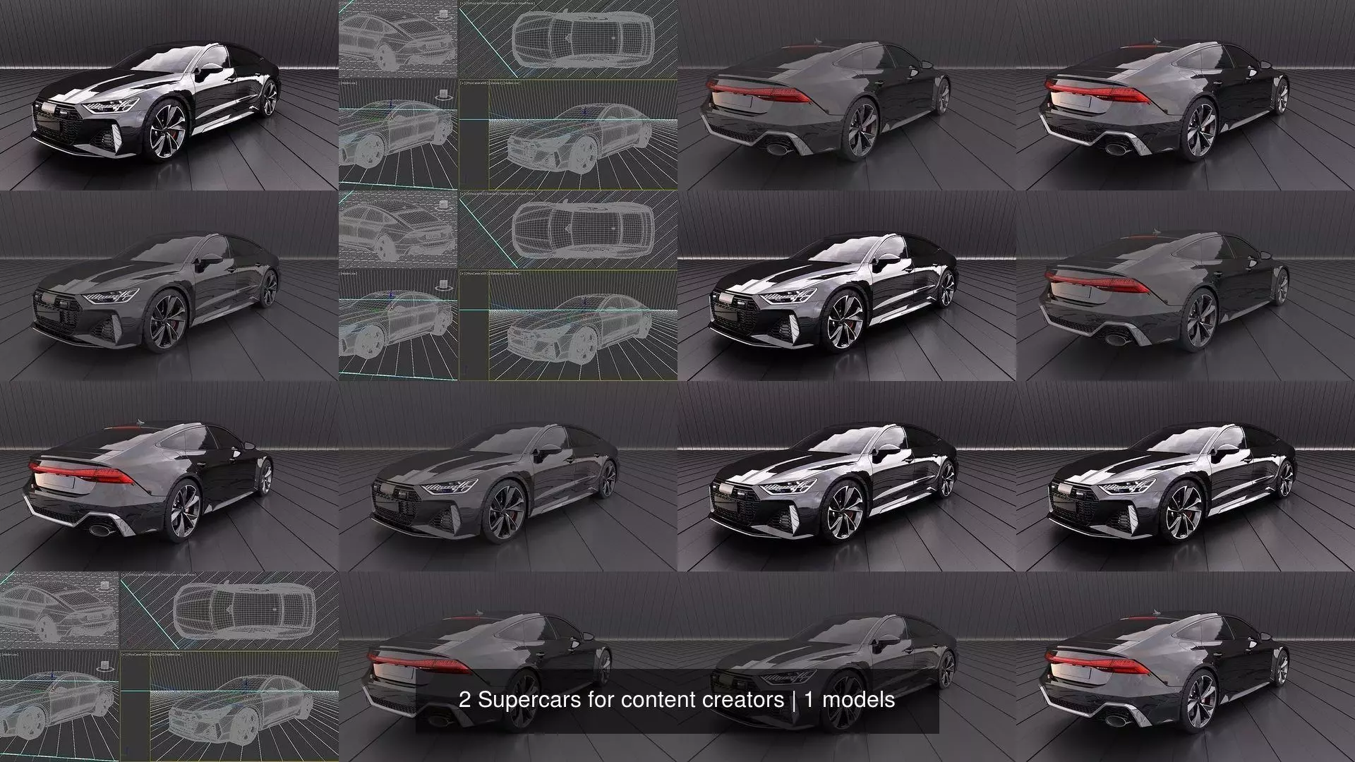 2 Supercars for content creators 3D Model Collection_2