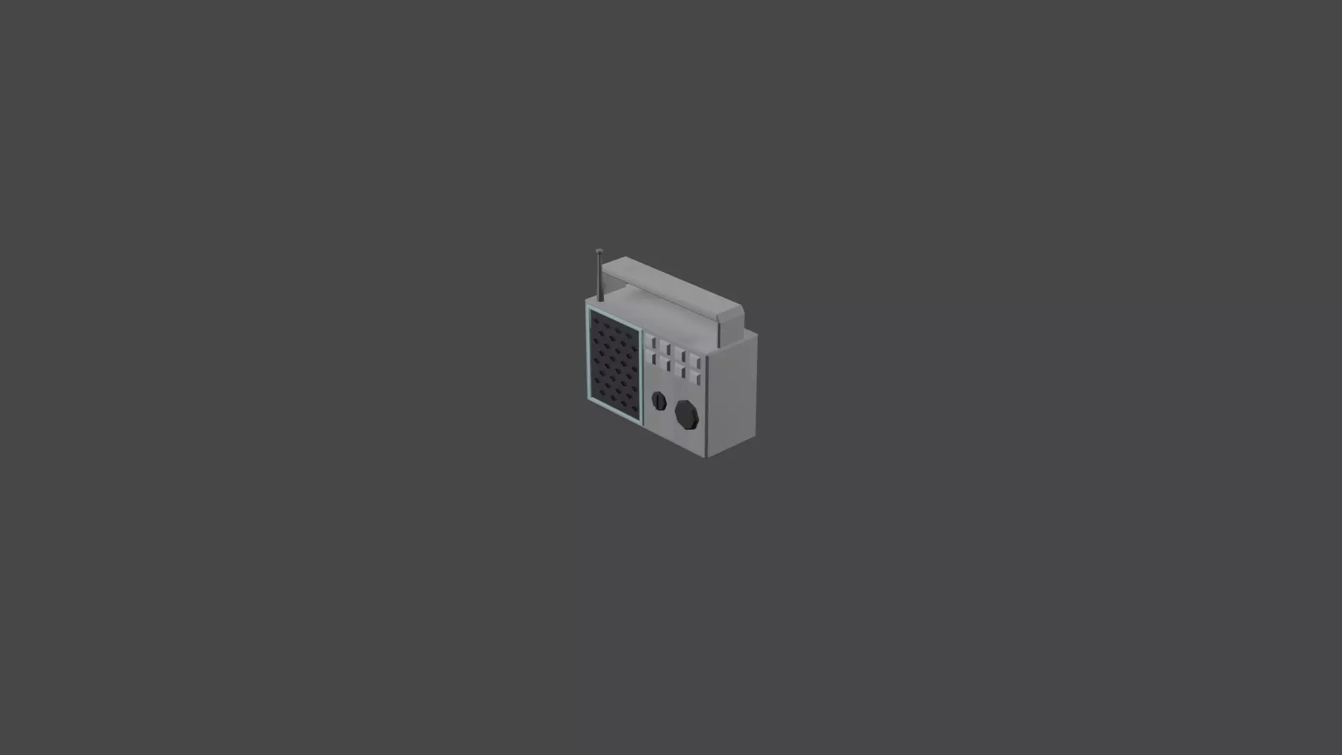 Minimalist Retro Radio Design Free 3D model_0