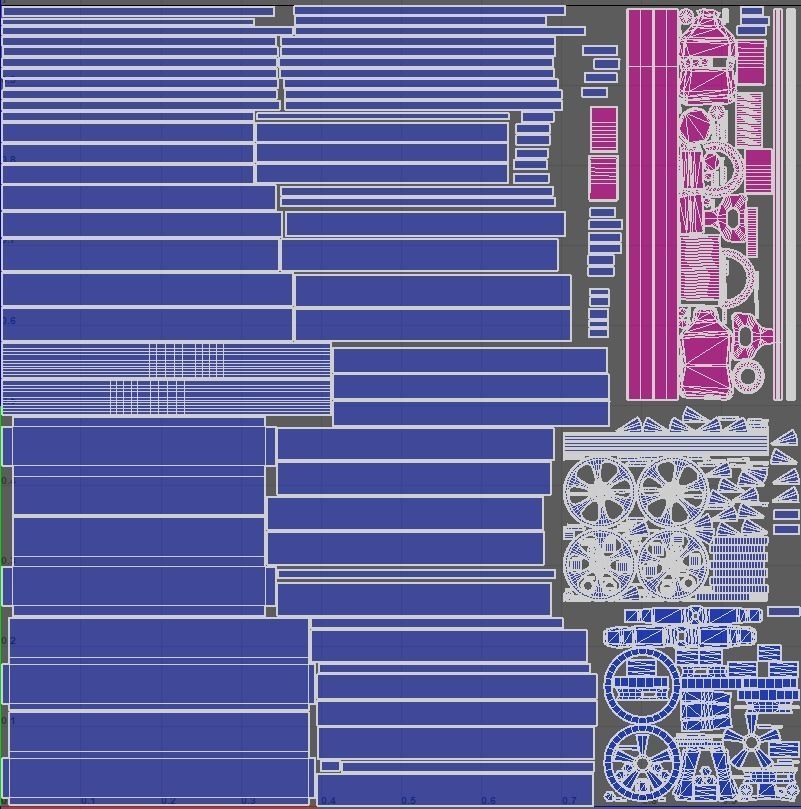 old wooden trolley- push cart 3d model Low-poly 3D model_12