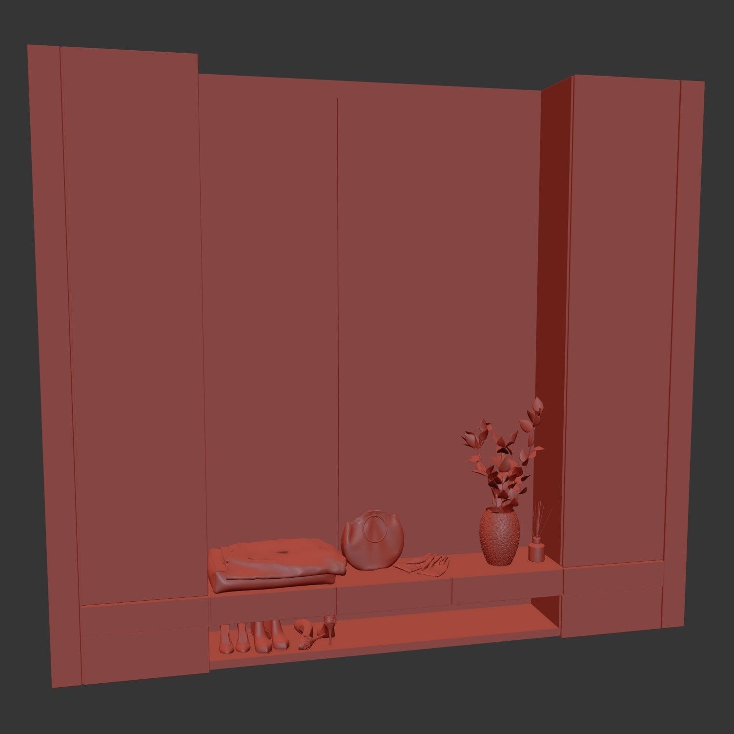 Composition in the hallway 11 3D model_9