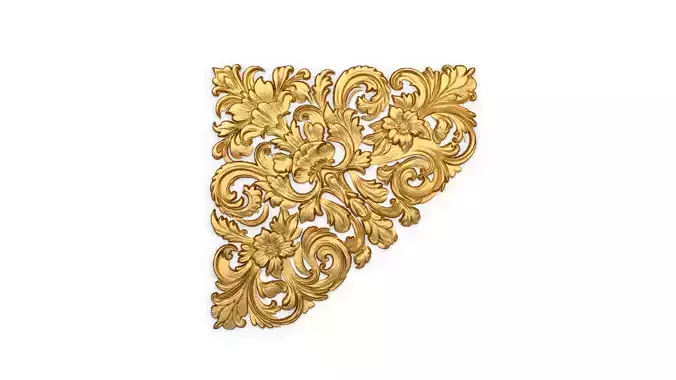 Classic carved corner decor ornament 376