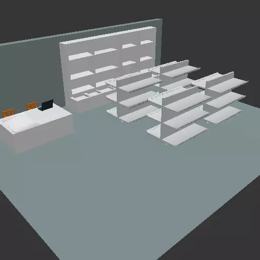 3D Baqala or Grocery store Shelves System 3D print model_0