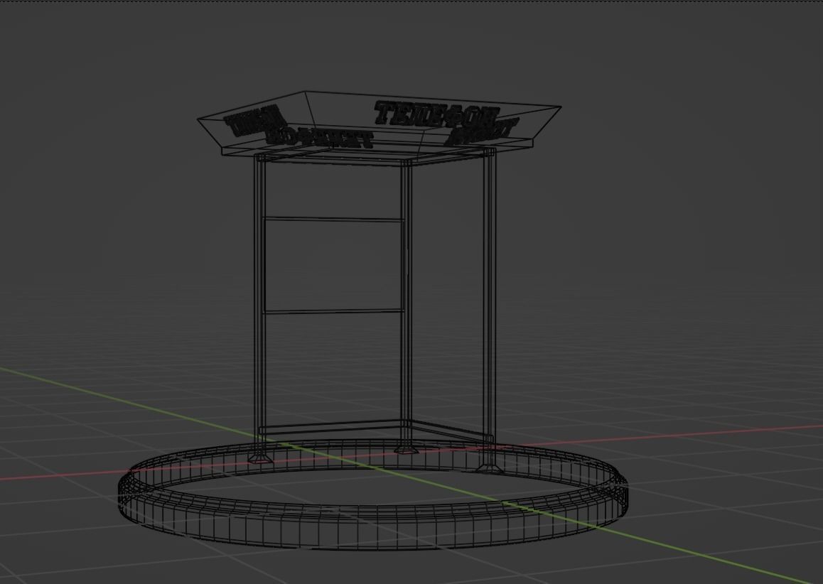 Telephone booth 3D model_8