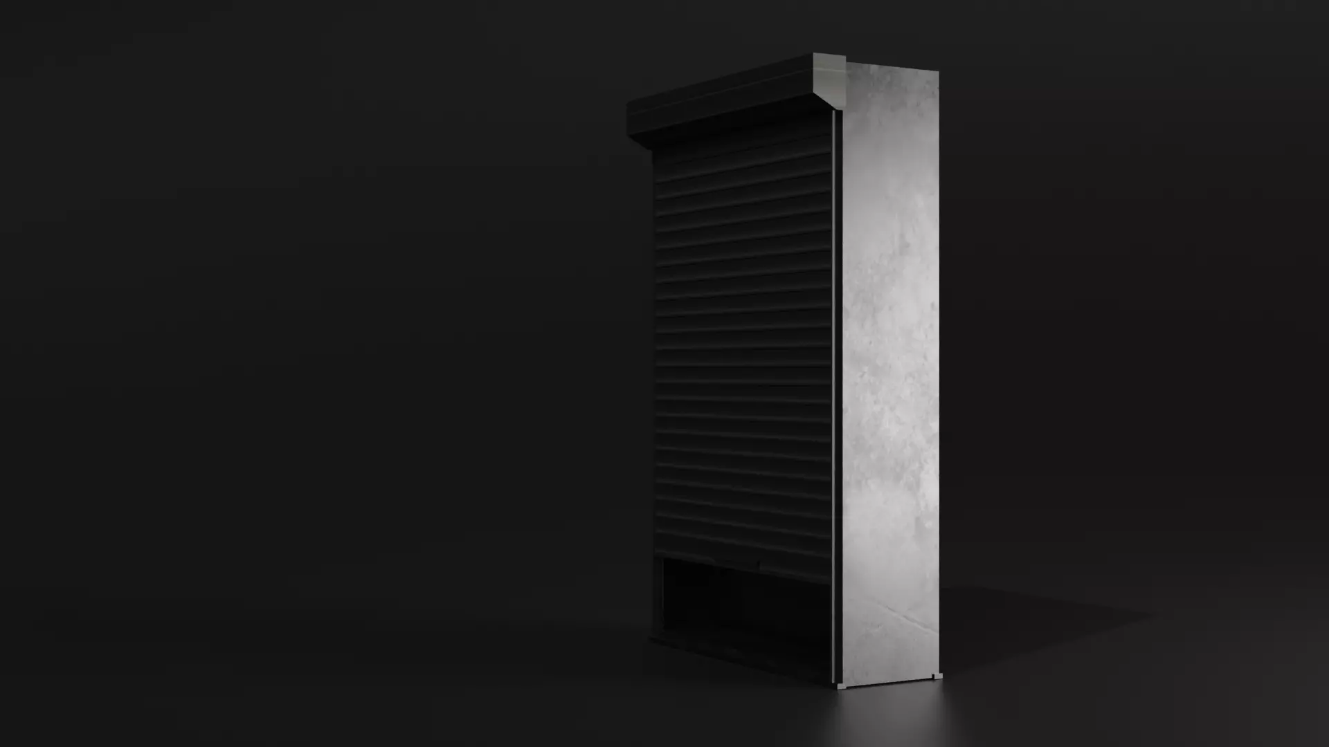 Metal cabinet 3D model_0