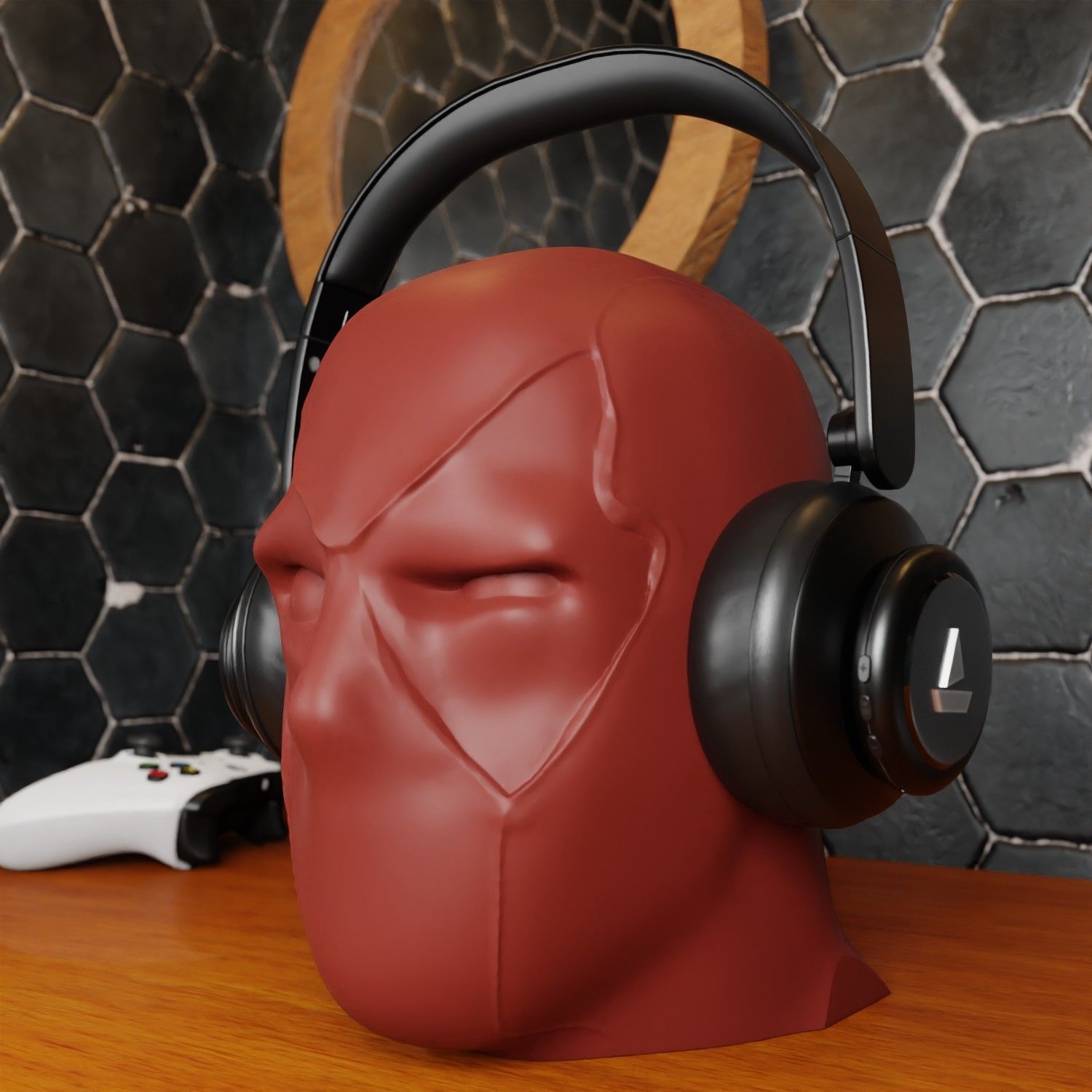 DEADPOOL HEADPHONES HOLDER 3D print model_2