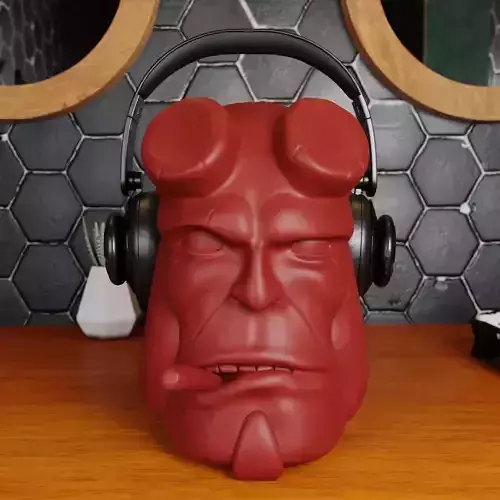 HELL BOY HEADPHONES HOLDER 3D print model