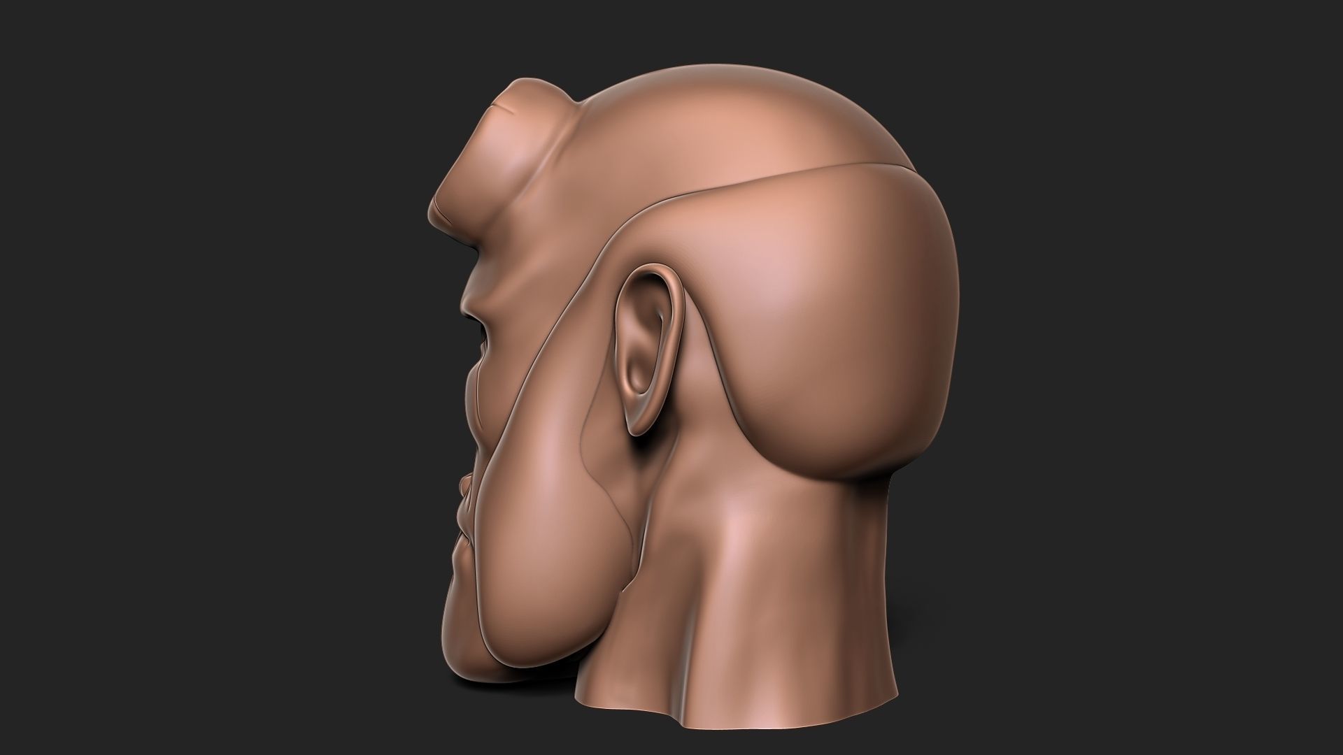 HELL BOY HEADPHONES HOLDER 3D print model_6