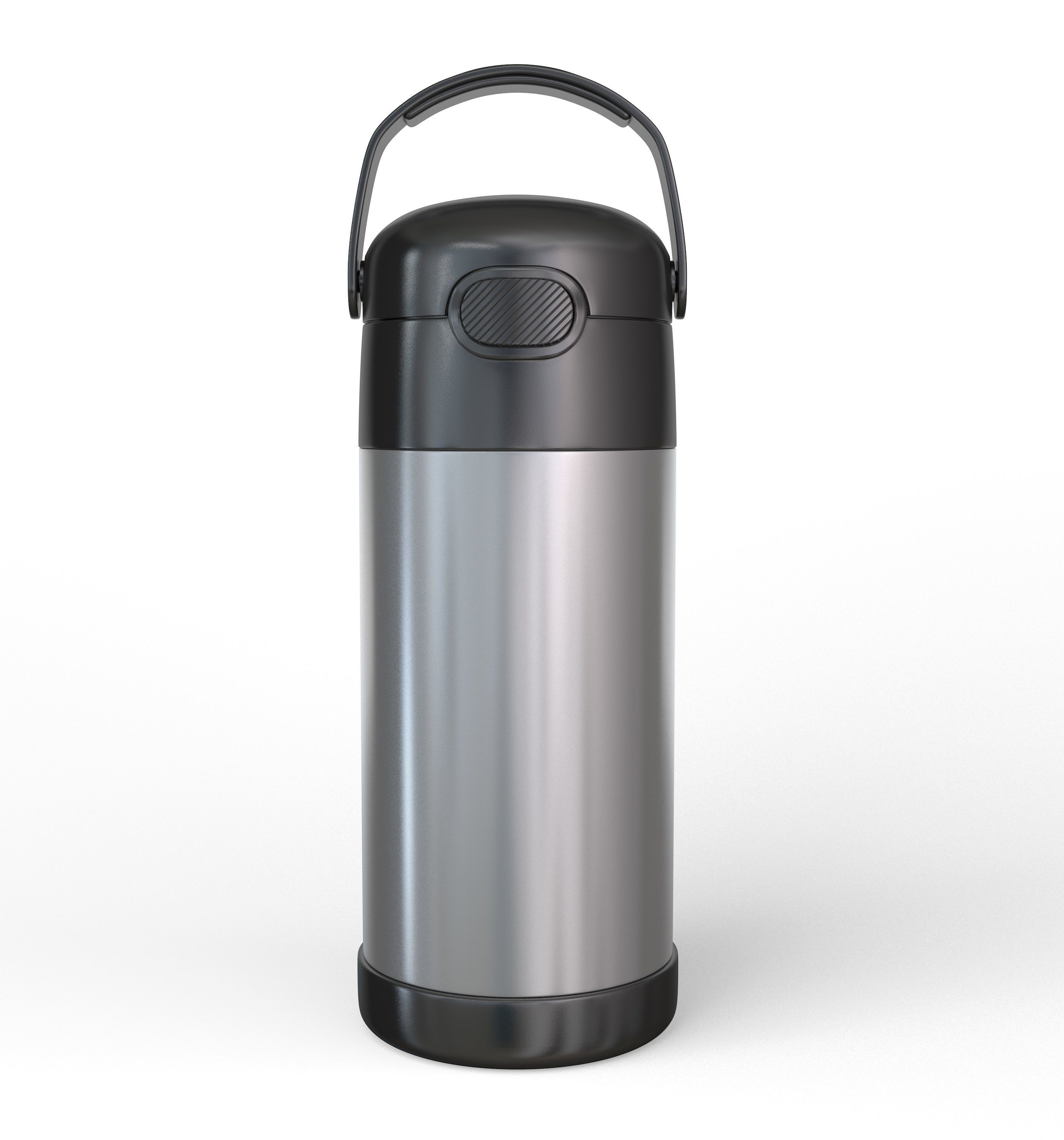 Thermos stainless steel 3D model_2