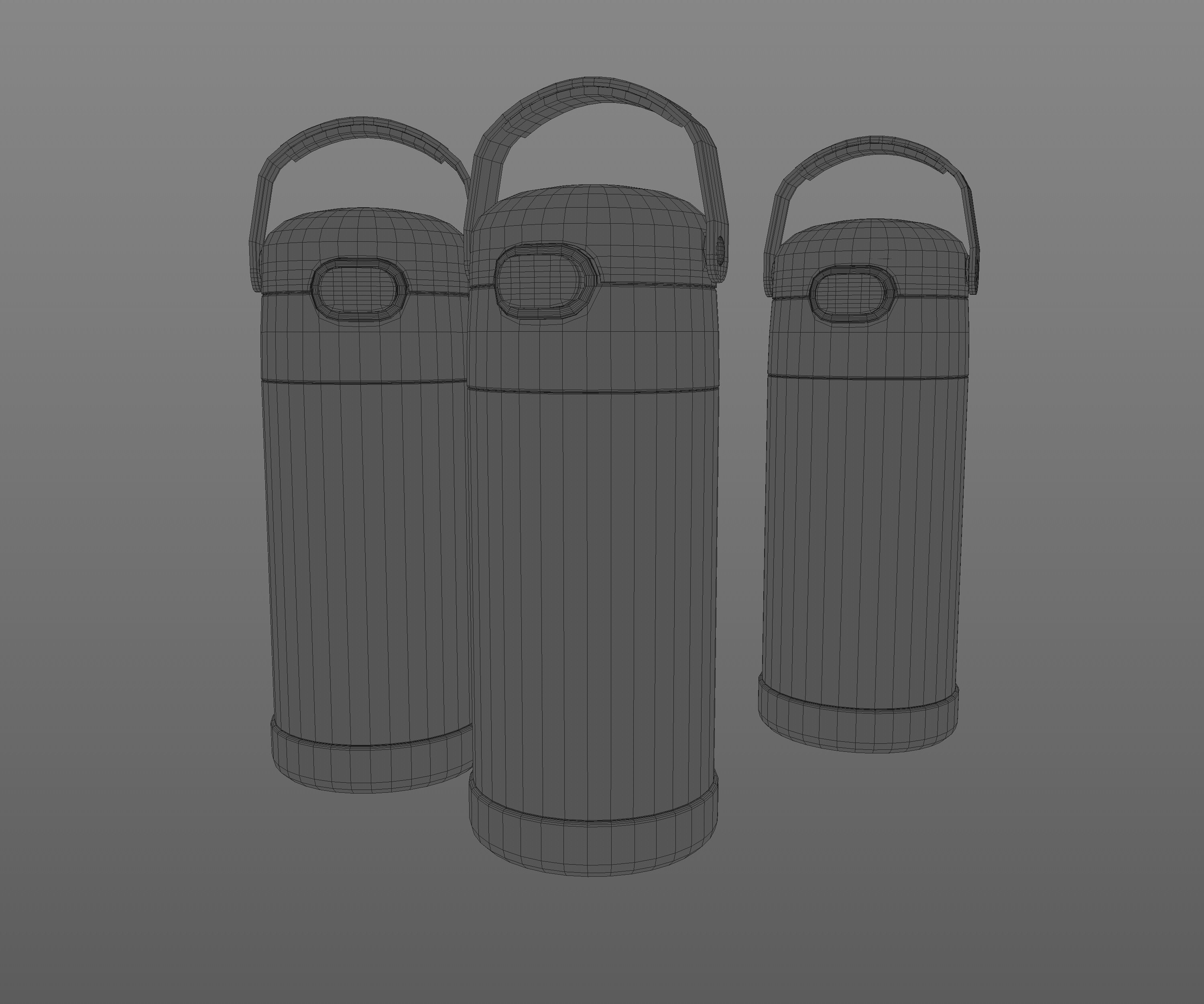 Thermos stainless steel 3D model_7