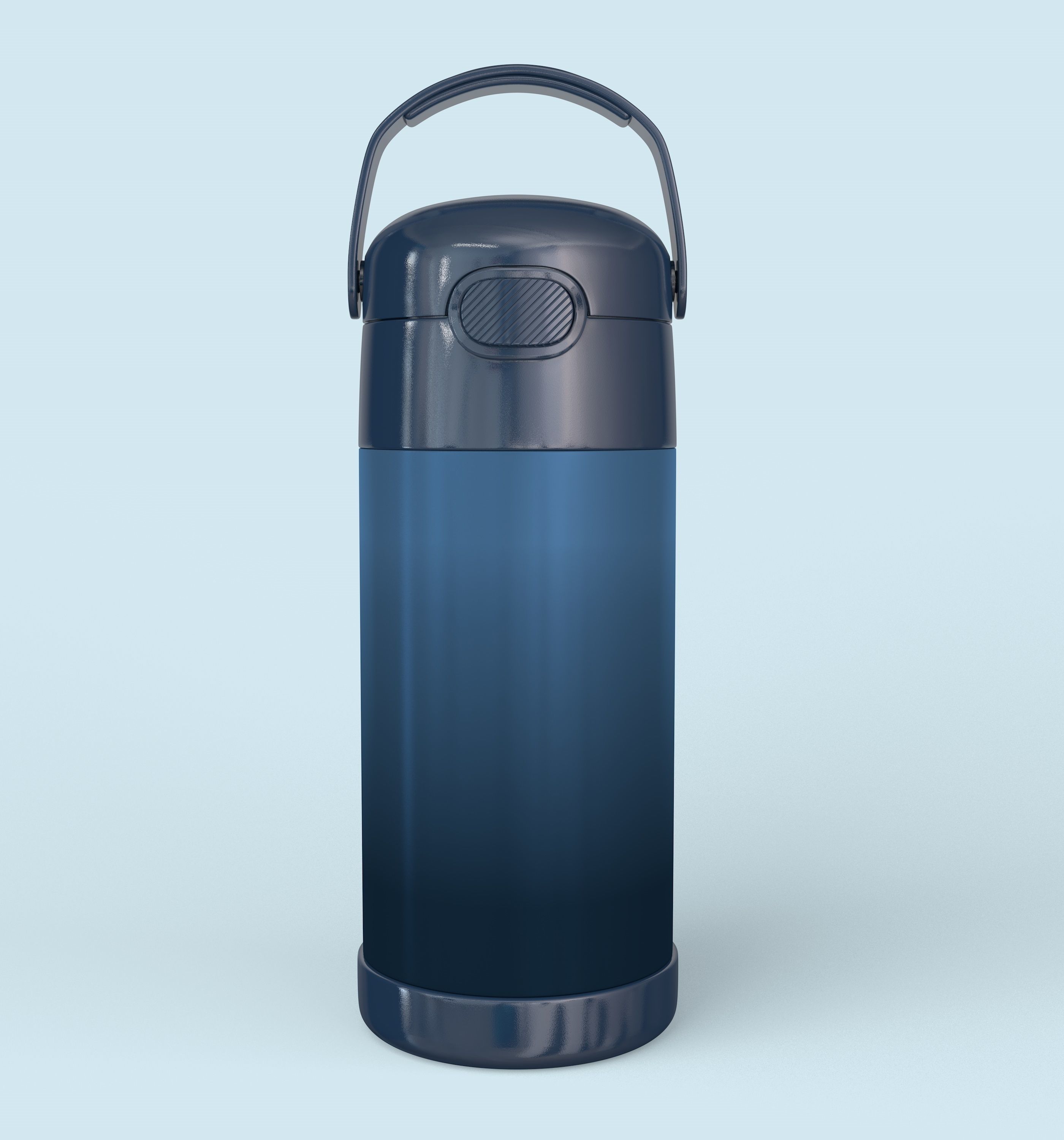 Thermos stainless steel 3D model_3
