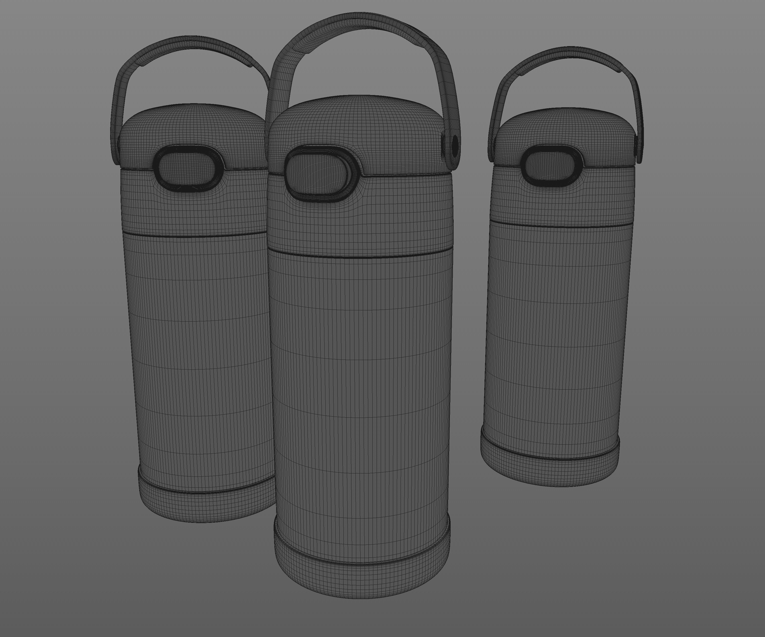 Thermos stainless steel 3D model_8
