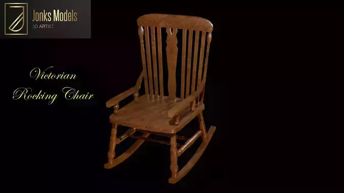 Rocking Chair Low-poly 3D model