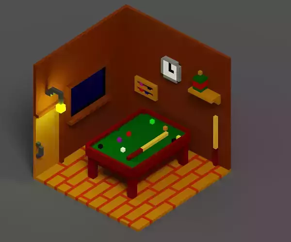 3d Voxel Bilyard room