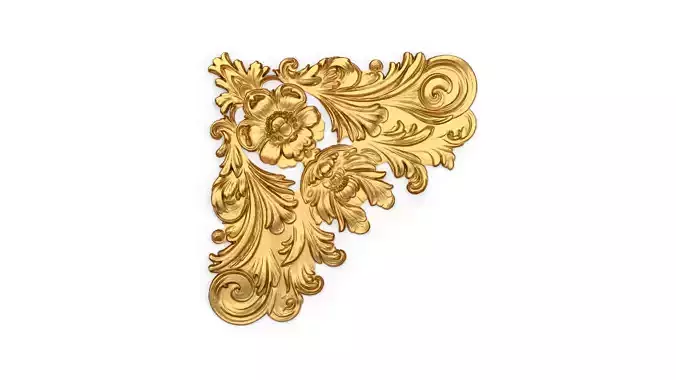 Classic carved corner decor ornament 377