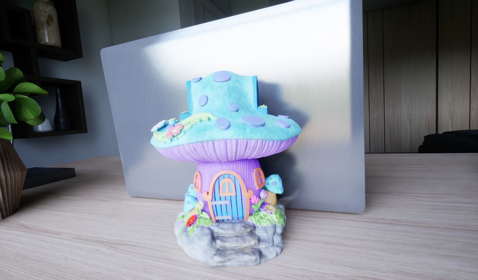 FANTASY MUSHROOM HOUSE DECORATION 3D print model_13