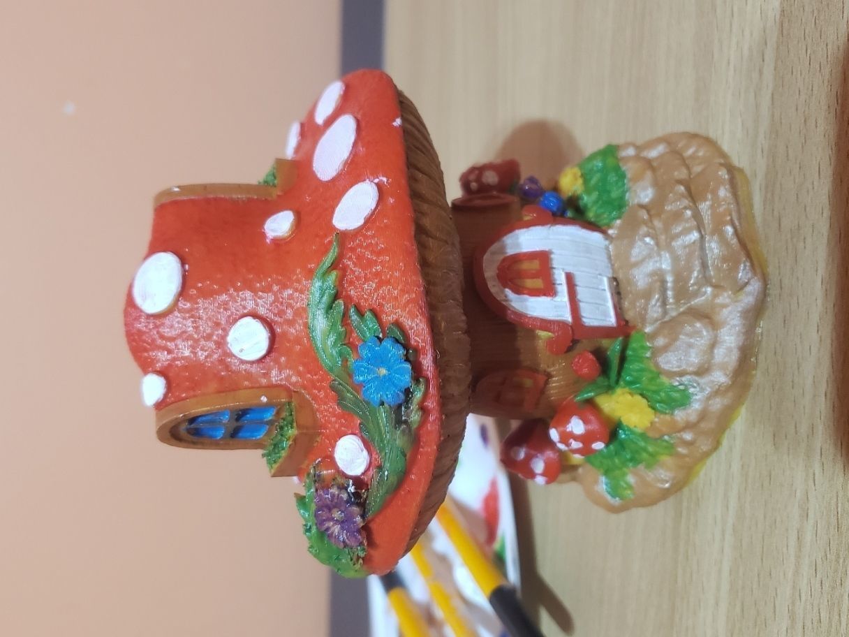 FANTASY MUSHROOM HOUSE DECORATION 3D print model_20