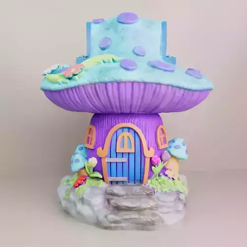 FANTASY MUSHROOM HOUSE DECORATION