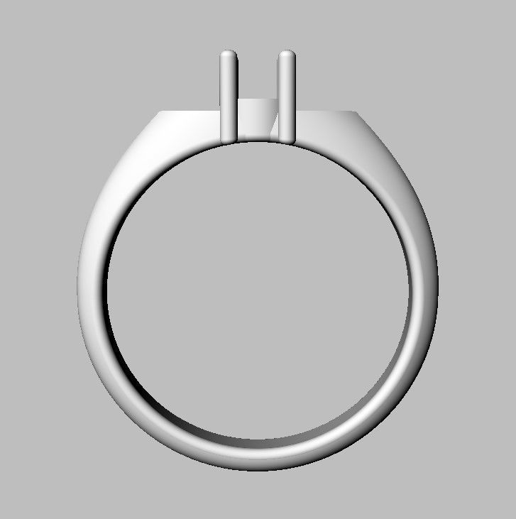 4mm Engagement Ring 3D print model_21