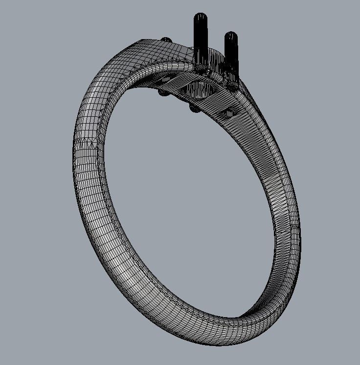 4mm Engagement Ring 3D print model_14