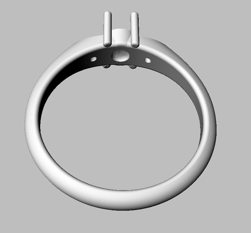 4mm Engagement Ring 3D print model_19