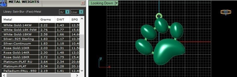 Minimal dog footprint necklace 115-MW 3D print model_9