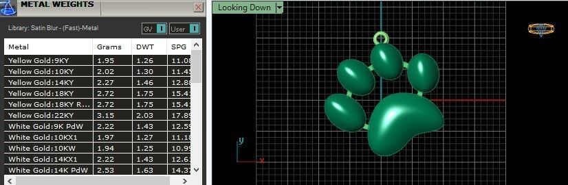 Minimal dog footprint necklace 115-MW 3D print model_8