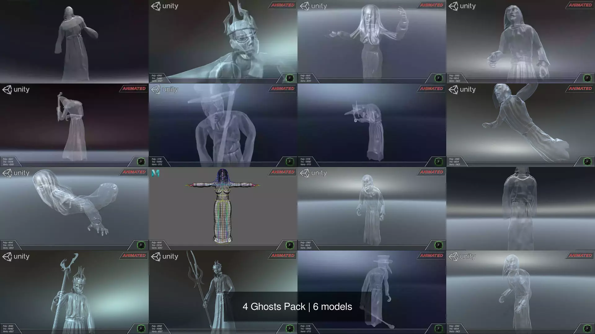 6 Ghosts Pack 3D Model Collection_7