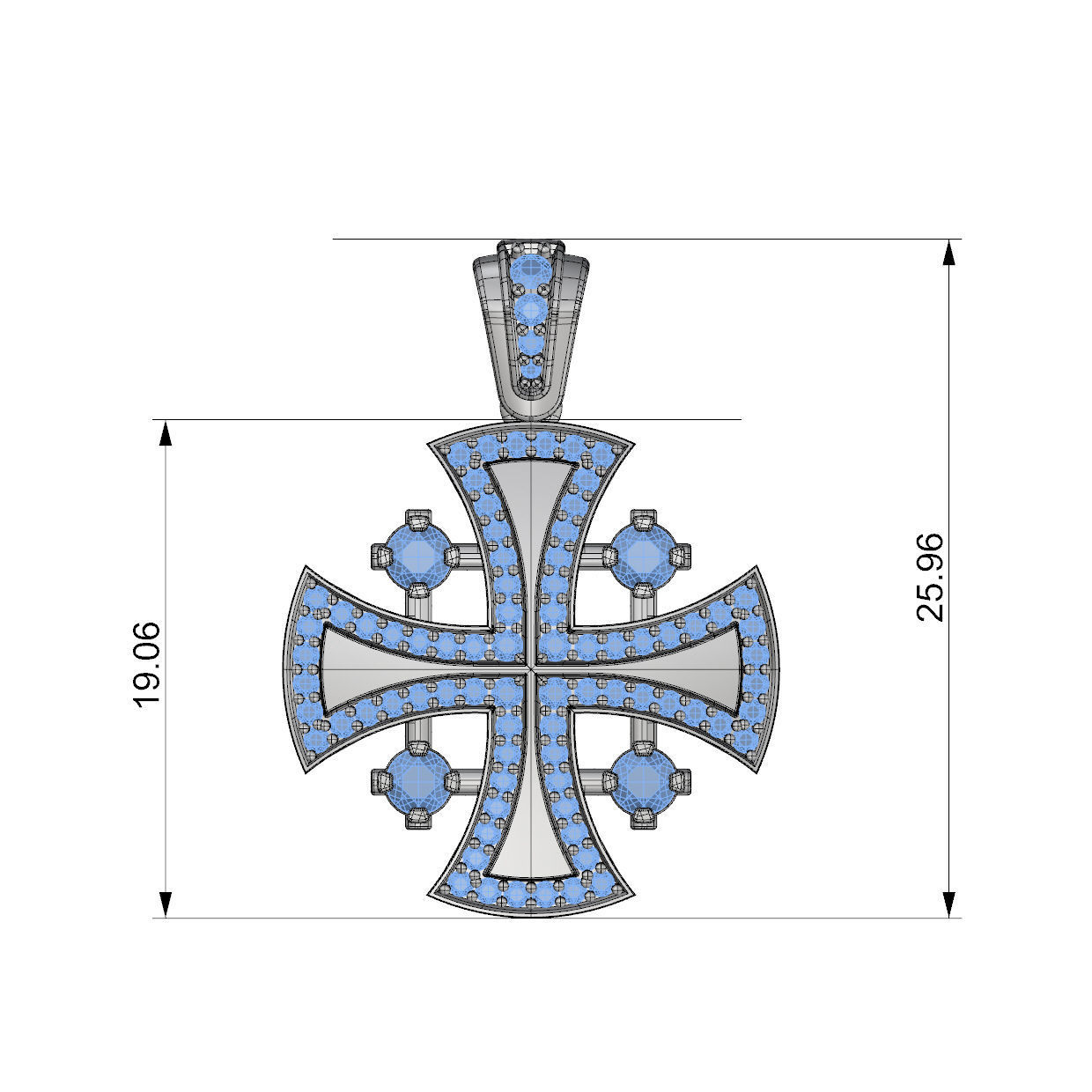 JerusalemS Cross 3D print model_4