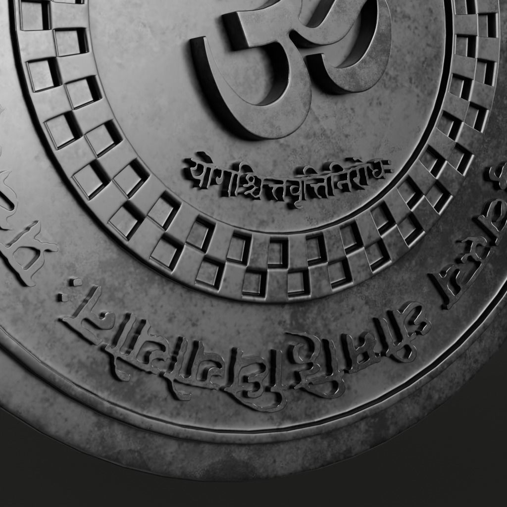 Mantra symbols - 3D printable model 3D print model_11