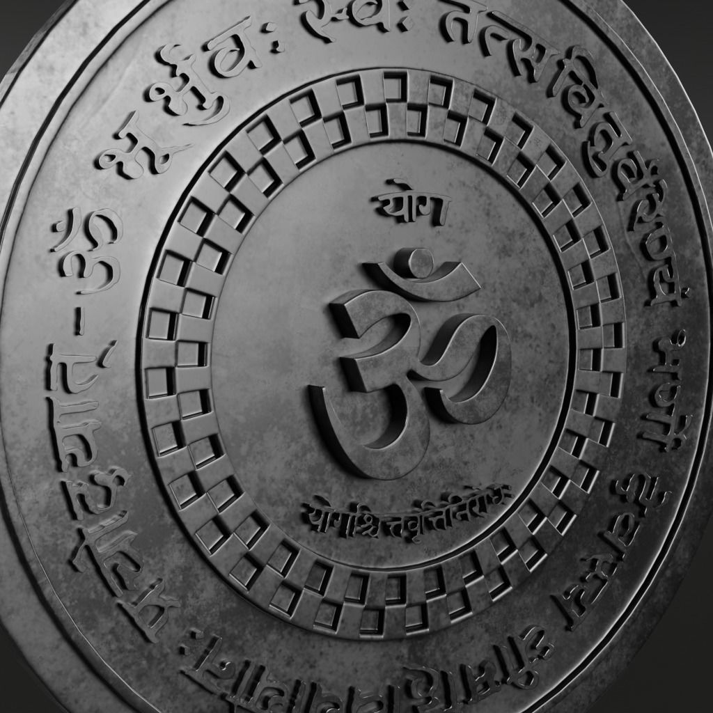 Mantra symbols - 3D printable model 3D print model_10