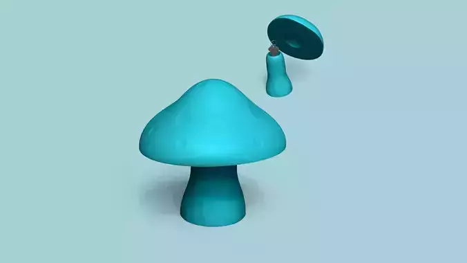 Garden Mushroom Secret Key Hide STL - Outdoor Decor 3D print model