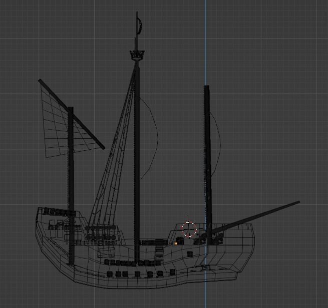 Santa Maria Carrack Low-poly 3D model_6