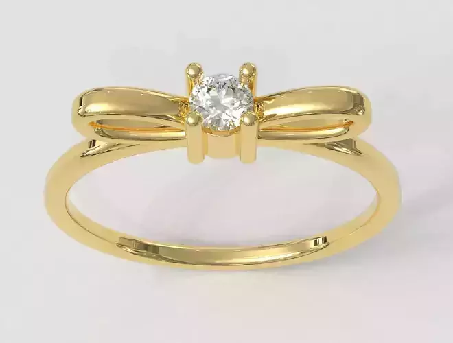 Bow Knot Ring 3D print model