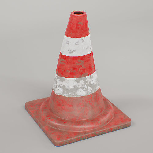 Traffic Cone 3D Model  Low-poly 3D model