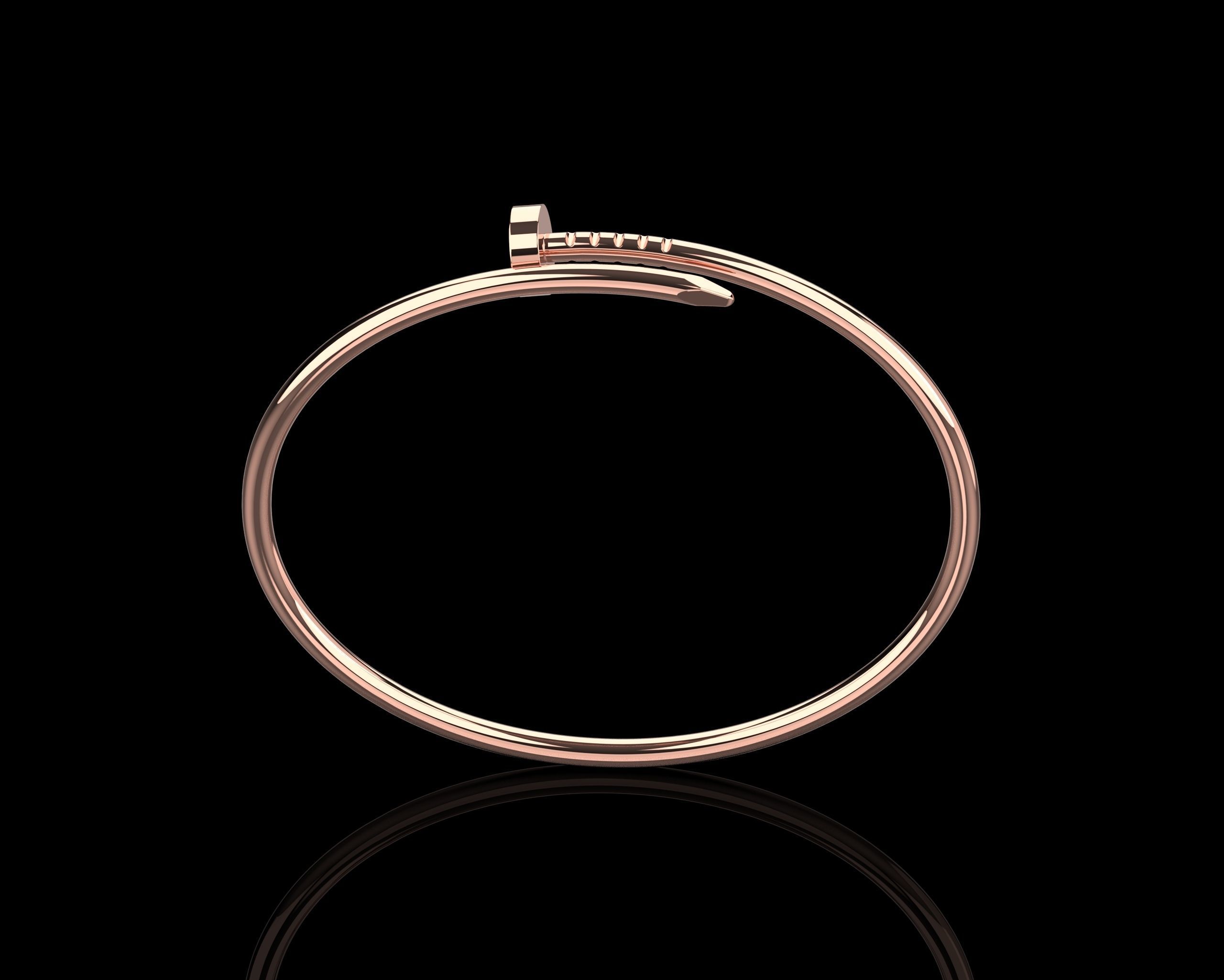 Juste un clou Bracelet 19 Size Small Version N190 3D print model_13