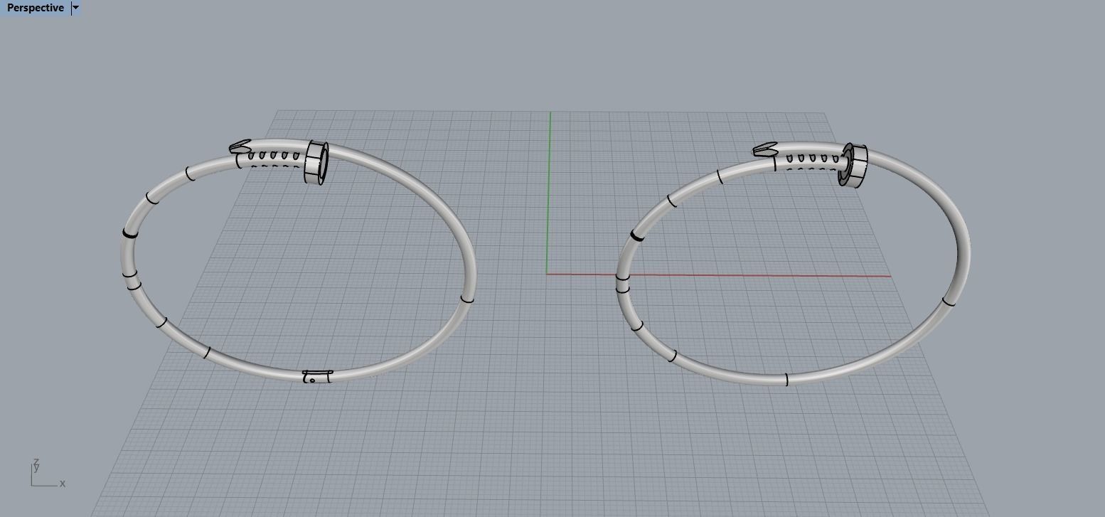 Juste un clou Bracelet 19 Size Small Version N190 3D print model_8