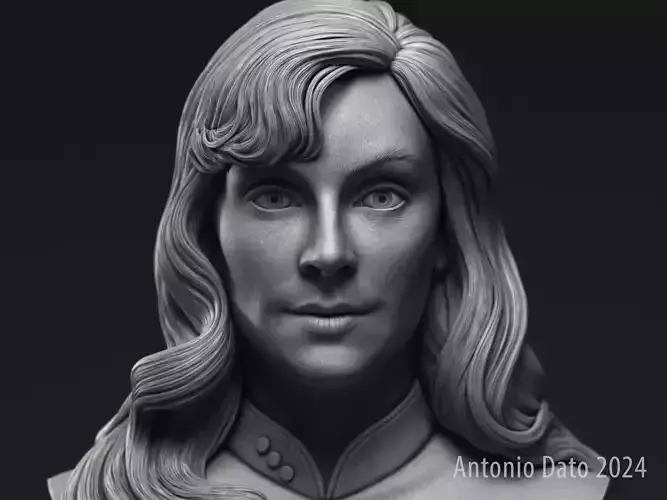 Gates McFadden as Beverly Crusher Bust Printable 3D Model 3D print model